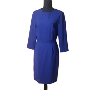 J. Crew Royal Plum Long Sleeve Dress, Size 4